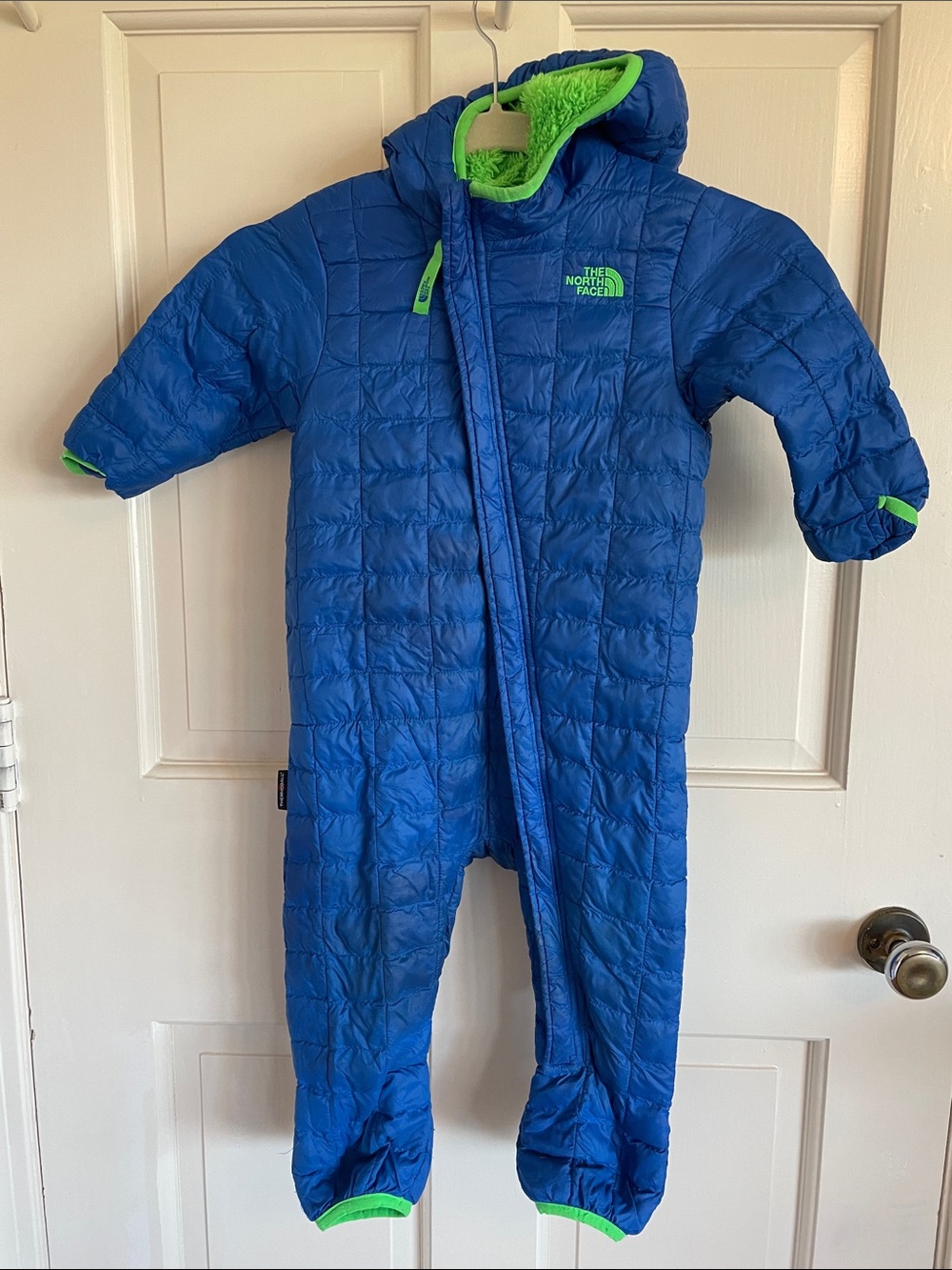 The North Face Blue & Green Hooded ThermoBall, One-Piece, 18-24M